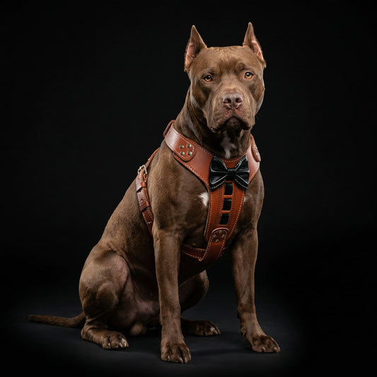 Bestia ''Bowtie'' leather harness-1