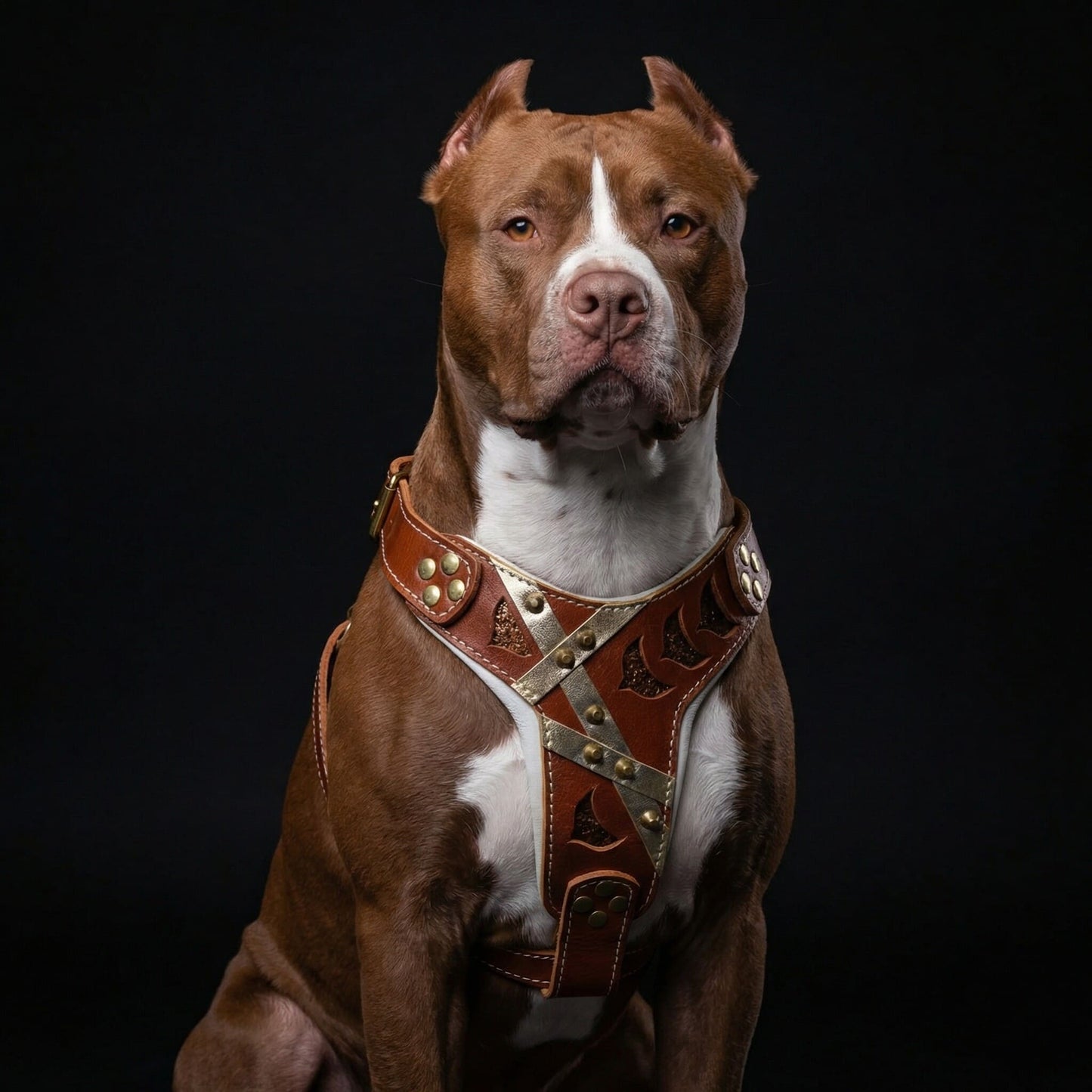 The "Hermes" leather harness -  Large and Giant Breeds